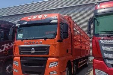二手中国重汽 汕德卡SITRAK G7S 350马力 6X2 9.6米AMT自动档仓栅式载货车(国六) 前四后四 曼二手载货车 黄牌图片