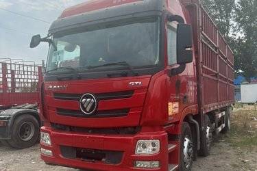 二手福田 欧曼GTL重卡 质享版 320马力 6X2 8米仓栅式载货车(国六) 前四后四 福田康明斯二手载货车 黄牌图片
