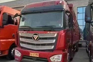 二手福田 欧曼EST 6系重卡 430马力 8X4 9.45米仓栅式载货车(国五) 前四后八 福田康明斯二手载货车 黄牌图片