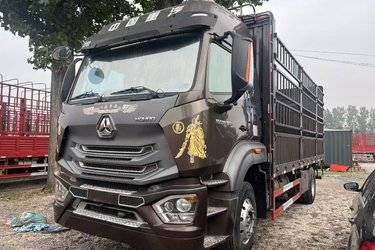 二手中国重汽 豪沃NX中卡 250马力 4X2 6.75米仓栅式载货车(国六)(重汽8挡)(国六) 单桥 曼二手载货车 黄牌图片