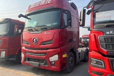 二手陕汽康明斯 德龙X6000 440马力 6X4牵引车(国五) 双驱 康明斯二手牵引车 黄牌图片