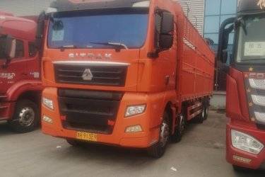 二手中国重汽 汕德卡SITRAK G7重卡 480马力 8X4 9.52米 AMT自动挡仓栅式载货车(国五) 前四后八 曼二手载货车 黄牌图片