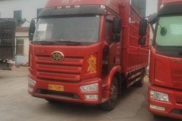 二手一汽解放 J6L中卡 经典版 240马力 4X2 6.75米仓栅式载货车(国六) 单桥 大柴二手载货车 黄牌图片