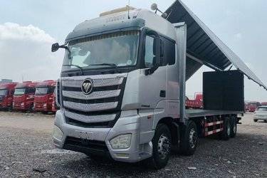 二手福田 欧曼EST 6系重卡 430马力 8X4 9.45米翼开启厢式载货车(459后桥)(国五) 前四后八 福田康明斯二手载货车 黄牌图片