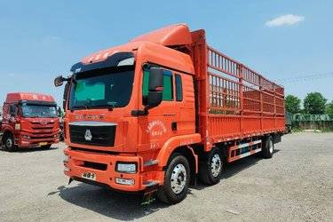二手中国重汽 汕德卡SITRAK G5重卡 330马力 6X2 9.6米仓栅式载货车(国六) 前四后四 曼二手载货车 黄牌图片