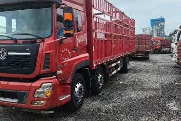 二手东风商用车 天龙VL重卡 350马力 8X4 9.6米仓栅式载货车(国五) 前四后八 东风二手载货车 黄牌图片