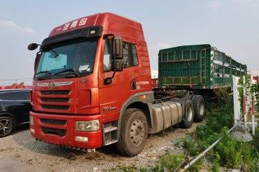 二手青岛解放 悍V重卡 400马力 6X4牵引车(国五) 双驱 潍柴二手牵引车 黄牌