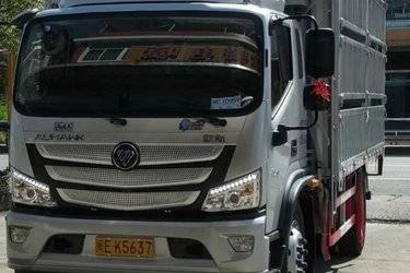 二手福田 欧马可S3 快运价值版 200马力 4.8米排半仓栅式载货车(国六) 单桥 玉柴二手载货车 黄牌图片