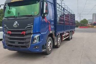 二手东风柳汽 乘龙H7重卡 2019款 480马力 8X4 9.6米仓栅式载货车(国五) 前四后八 玉柴二手载货车 黄牌