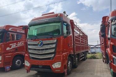 二手福田 欧曼EST 9系重卡 510马力 8X4 9.6米仓栅式载货车(国五) 前四后八 福田康明斯二手载货车 黄牌图片