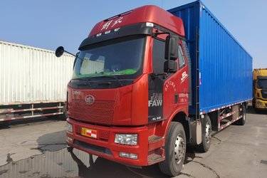 二手一汽解放 J6L中卡 复合型 280马力 6X2 9.7米厢式载货车(国五) 前四后四 锡柴二手载货车 黄牌图片