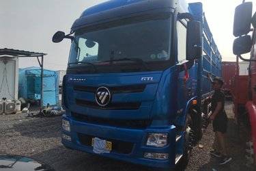 二手福田 欧曼GTL重卡 基本型 320马力 6X2 9.56米仓栅式载货车(国六) 前四后四 福田康明斯二手载货车 黄牌图片