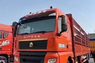 二手中国重汽 汕德卡SITRAK G7S 350马力 6X2 9.6米AMT自动档仓栅式载货车(国六) 前四后四 曼二手载货车 黄牌图片