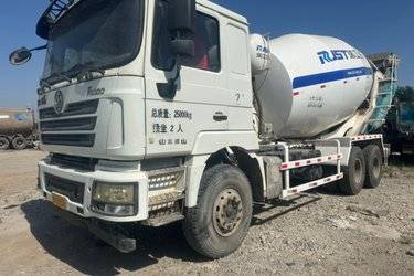 二手陕汽重卡 德龙F3000 加强版 375马力 8X4 6.3方混凝土搅拌车(国五) 前四后八 潍柴二手搅拌车图片