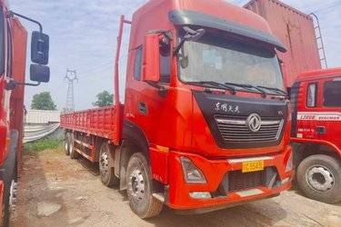 二手东风商用车 天龙KL重卡 复合版 465马力 8X4 9.6米栏板载货车(国五) 前四后八 雷诺二手载货车 黄牌图片