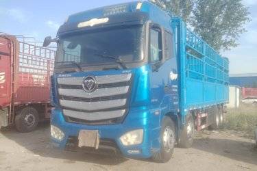 二手福田 欧曼EST 6系重卡 430马力 8X4 9.45米仓栅式载货车(国五) 前四后八 康明斯二手载货车 黄牌图片