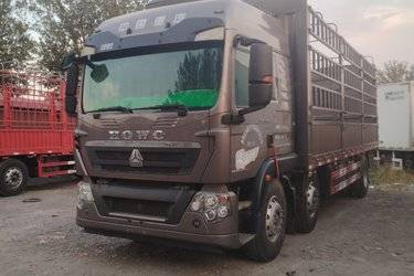 二手中国重汽 HOWO TX重卡 320马力 6x2 9.52米仓栅式载货车(国六) 前四后四 曼二手载货车 黄牌图片