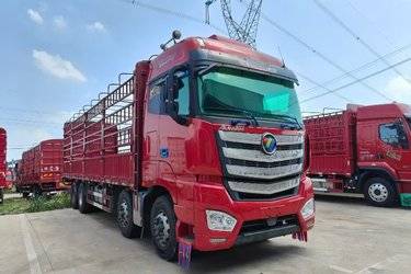 二手福田 欧曼EST 9系重卡 510马力 8X4 9.53米仓栅式载货车(国五) 前四后八 福田康明斯二手载货车 黄牌图片