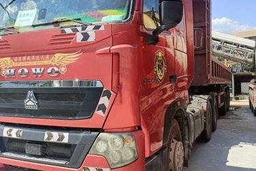 二手中国重汽 HOWO T5G重卡 340马力 6X4牵引车(国五) 双驱 中国重汽二手牵引车 黄牌