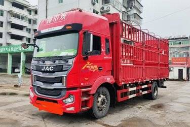 二手江淮 格尔发A5X重卡 240马力 4X2 6.8米仓栅式载货车(国五) 单桥 玉柴二手载货车 黄牌