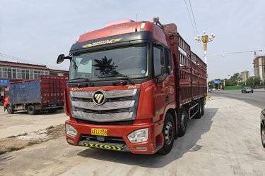 二手福田 欧曼EST 9系重卡 400马力 8X4 9.6米仓栅式载货车(国五) 前四后八 福田康明斯二手载货车 黄牌图片