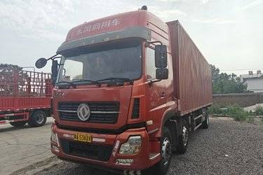 二手东风商用车 天龙重卡 245马力 6X2 9.6米厢式载货车(国五) 前四后四 雷诺二手载货车 黄牌图片