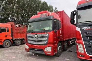 二手福田 欧曼EST 6系重卡 280马力 6X2 9.53米厢式载货车(国五) 前四后四 福田康明斯二手载货车 黄牌图片