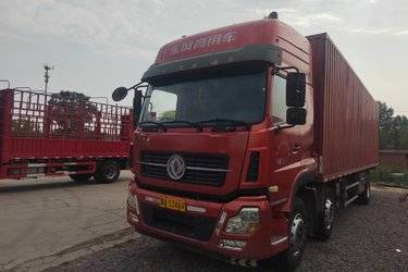 二手东风商用车 天龙VL重卡 245马力 6X2 9.6米厢式载货车(国五) 前四后四 雷诺二手载货车 黄牌图片