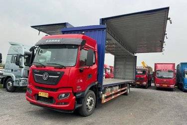 二手东风商用车 天锦KR 星耀版 260马力 4X2 9.8米翼开启厢式载货车(国六) 单桥 东风康明斯二手载货车 黄牌图片