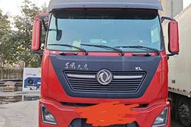 二手东风商用车 天龙KL重卡 465马力 8X4 9.6米厢式载货车(超速挡)(国五) 前四后八 雷诺二手载货车 黄牌图片