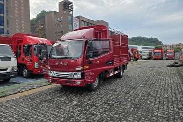二手江淮 骏铃V5 116马力 3.85米排半仓栅式轻卡(国五) 单桥 云内动力二手载货车 蓝牌图片
