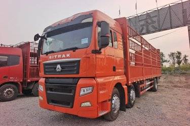 二手中国重汽 汕德卡SITRAK G7重卡 330马力 6X2 8.6米仓栅式载货车(国六) 前四后四 曼二手载货车 黄牌图片