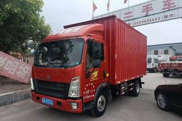 二手中国重汽HOWO 悍将 143马力 4.15米单排厢式轻卡(国五) 单桥 云内动力二手载货车 蓝牌图片