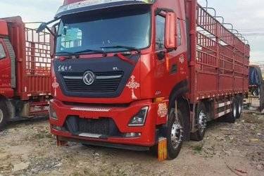 二手东风商用车 天龙KL重卡 465马力 8X4 9.6米仓栅式载货车(国五) 前四后八 雷诺二手载货车 黄牌图片