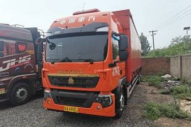 二手中国重汽 HOWO TX5 旗舰版 290马力 4X2 9.8米AMT自动档厢式载货车(国六) 单桥 曼二手载货车 黄牌图片