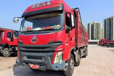 二手东风柳汽 乘龙H7 350马力 8X4 7.6米自卸车(国五) 前四后八 东风二手自卸车 黄牌图片
