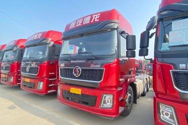 二手陕汽重卡 德龙X5000 530马力 6X4 AMT自动挡牵引车(国六) 双驱 潍柴二手牵引车 黄牌图片