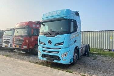 二手陕汽重卡 德龙X6000 610马力 6X4 AMT自动挡牵引车(国六) 双驱 潍柴二手牵引车 黄牌图片