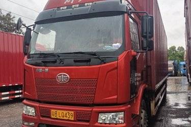 二手一汽解放 J6L中卡 精英版 240马力 4X2 9.7米厢式载货车(国六)(速比4.333)(国六) 单桥 大柴二手载货车 黄牌图片