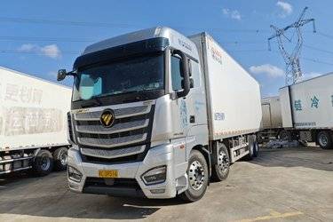 二手福田 欧曼EST 基本型 490马力 4X2 9.58米AMT自动挡厢式载货车(国六) 单桥 福田康明斯二手载货车 黄牌图片