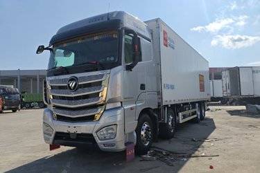 二手福田 欧曼EST 基本型 520马力 8X4 9.58米AMT自动挡厢式载货车(国六) 前四后八 曼二手载货车 黄牌图片