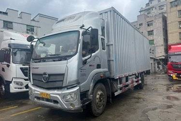 二手福田 欧航R系 220马力 7.8米排半厢式载货车(国六) 单桥 潍柴二手载货车 黄牌
