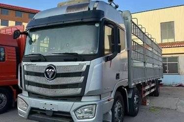 二手福田 欧曼EST 6系重卡 280马力 6X2 9.6米仓栅式载货车(国五) 前四后四 康明斯二手载货车 黄牌图片