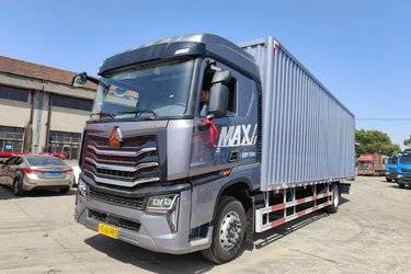 二手中国重汽 HOWO MAX 290马力 4X2 9.6米厢式载货车(国六) 单桥 曼二手载货车 黄牌