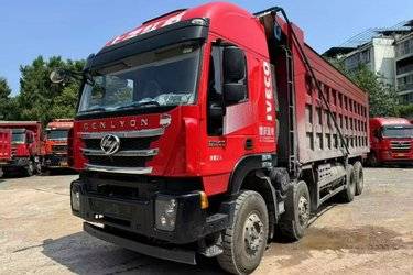 二手上汽红岩 杰狮C6 复合加强版 560马力 8X4 8米自卸车(国六) 前四后八 上菲红二手自卸车 黄牌