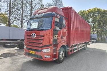 二手一汽解放 J6L 精英版 300马力 4X2 9.75米翼开启厢式载货车(国六) 单桥 大柴二手载货车 黄牌图片