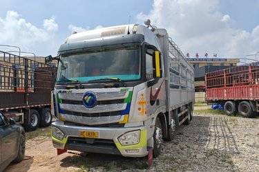 二手福田 欧曼EST 6系重卡 460马力 8X4 9.53米仓栅式载货车(国五) 前四后八 福田康明斯二手载货车 黄牌图片