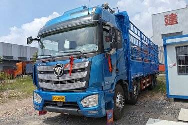 二手福田 欧曼EST 9系重卡 510马力 8X4 9.6米仓栅式载货车(国五) 前四后八 福田康明斯二手载货车 黄牌图片