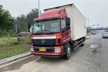 二手福田 欧马可5系中卡 170马力 4X2 7.75米厢式载货车(国五) 单桥 福田康明斯二手载货车 黄牌图片