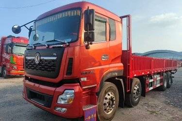 二手东风商用车 天龙VL重卡 2019款 350马力 8X4 8.6米栏板载货车(国五) 前四后八 雷诺二手载货车 黄牌图片